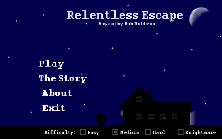The main menu of my january game.